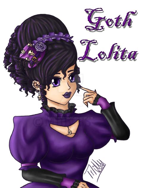 Goth Lolita Coloured By Feelthepaintbrush On Deviantart