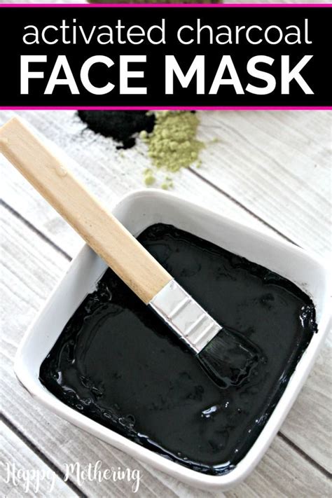 The Best Homemade Activated Charcoal Face Mask Is In A White Bowl With