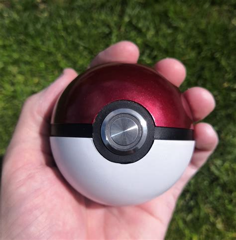 Realistic Pokeball With Light Up Button Cosplay With Hinge Etsy