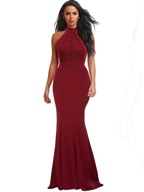 Solid Elegant Long Mermaid Bridesmaid Dress Cocktail Evening Temu