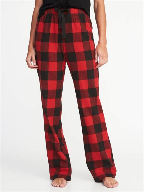 Patterned Flannel Sleep Pants For Women Plaid Pajama Pants Buffalo