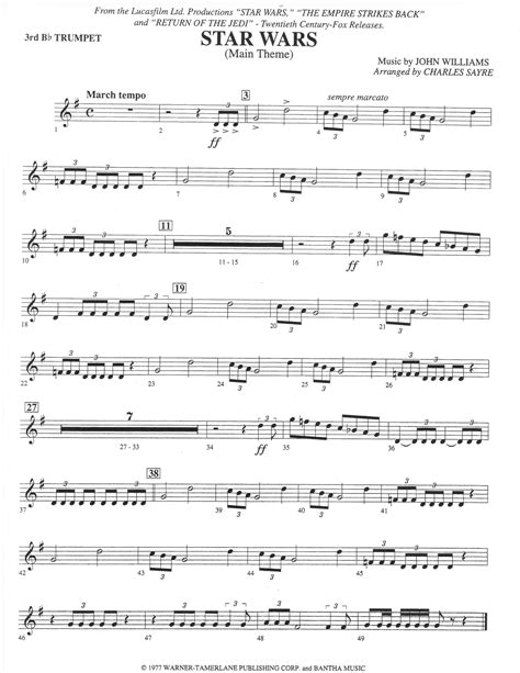 Theme from the 1812 overture. trumpet music | Star wars 3rd B Flat Trumpet | Anthony's Board | Pinterest | Trumpet music