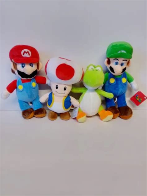 Super Mario Bros Soft Toys Mario Luigi Toad Yoshi 30cm Plush 1475