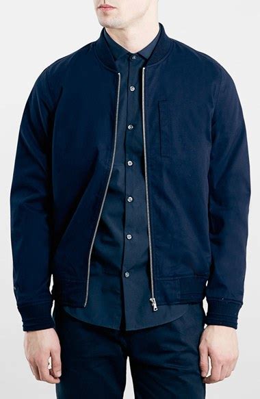 Maybe you would like to learn more about one of these? Lyst - Topman Navy Cotton Bomber Jacket in Blue for Men