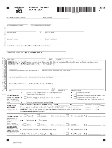 Maryland State Tax S 2018 2024 Form Fill Out And Sign Printable Pdf