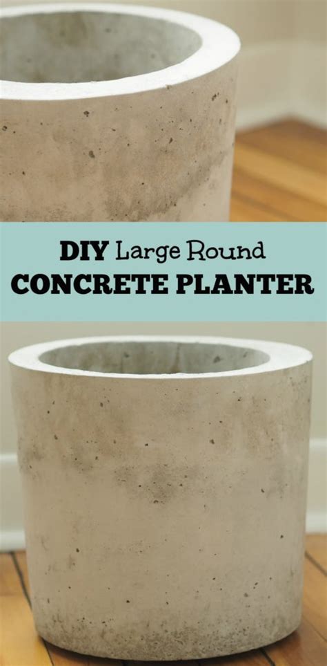 Diy cement pots using old cloth. DIY Large Round Concrete Planter | DIY Montreal