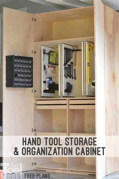 All garage storage cabinet plans are based on 3/4″ thick plywood. Brilliant Tool Storage Ideas for Garage