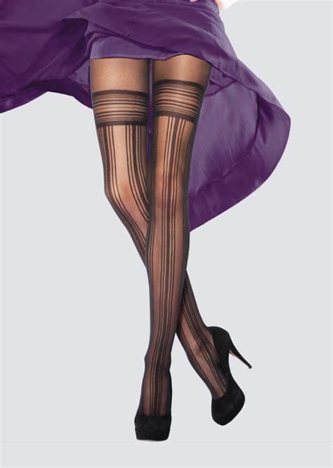 Charnos Sheer Lines Mock Hold Up Tights