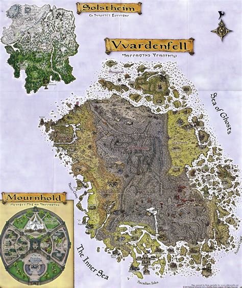 The Elder Scrolls Iii Morrowind Vvardenfell Map Mapas Cartografía