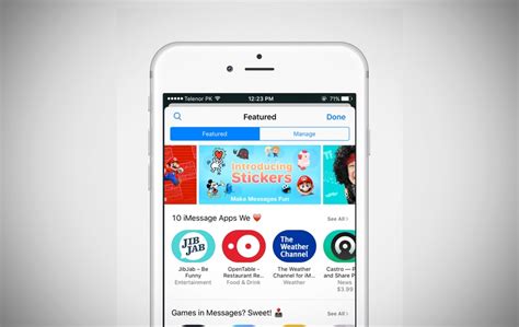 I little get surprised by this question. Ahead of iOS 10 Release, Apple Launches Messages App Store
