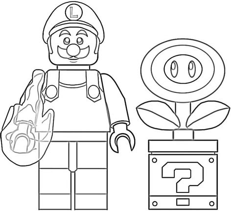 Lego Fire Luigi Coloring Page - Free Printable Coloring Pages for Kids