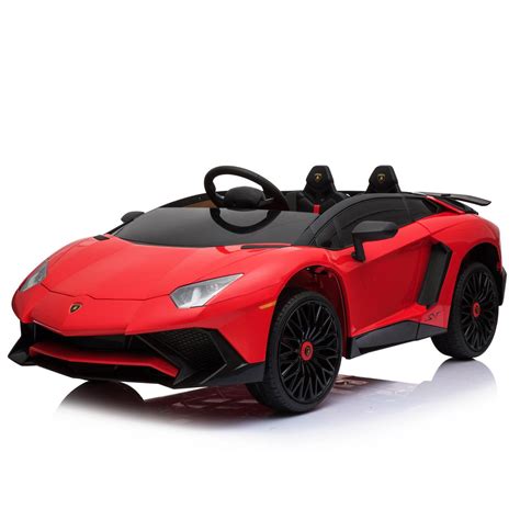 Kidzone Kids Electric Ride On 12v Licensed Lamborghini Aventador Sv