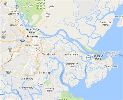 Map Of Savannah Hotels And Attractions On A Savannah Map