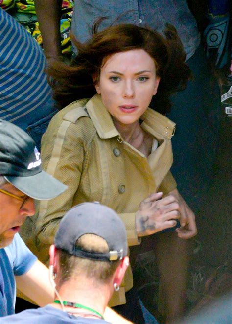 Scarlett Johansson Captain America Civil War Set Photos May 2015 • Celebmafia