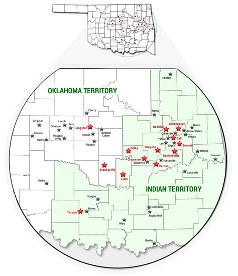Oklahoma History Oklahoma Travel Town Map