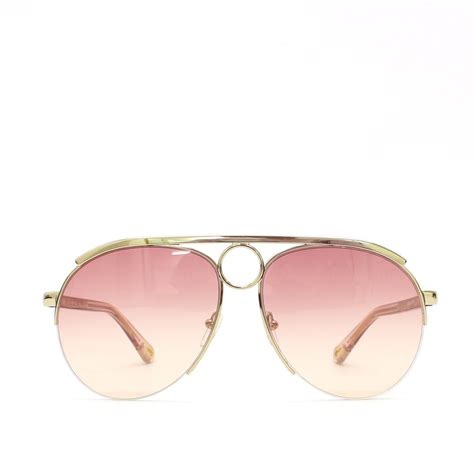 Chloe Top Bar Gold Aviator Sunglasses Womens From Pilot Uk