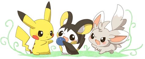 Minccino Emolga And Pikachu Pokemon Eevee Evolutions Pokemon