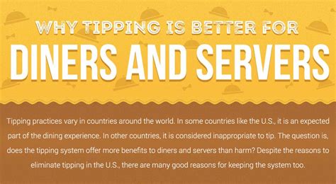 Why Tipping Is Better For Diners And Servers Infographic