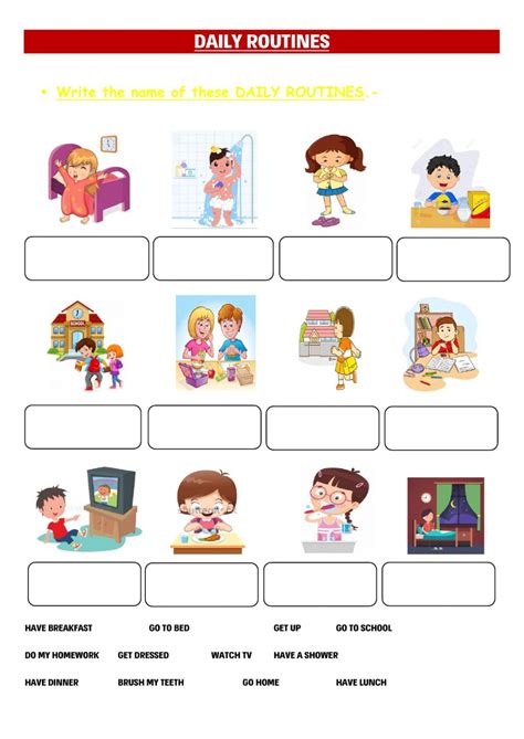 Daily Routines Online Exercise For Primaria Activities English