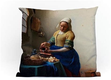 Rijksmuseum Melkmeisje Johannes Vermeer Kussen 40x40 Cm