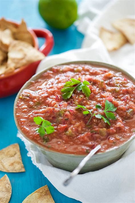 Salsa is the spanish word for sauce, but it's most often used to describe the dips typical of. Restaurant Style Salsa Recipe with Homemade Corn Tortilla ...