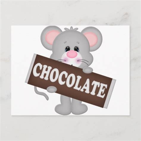 Mice Chocolate Postcard