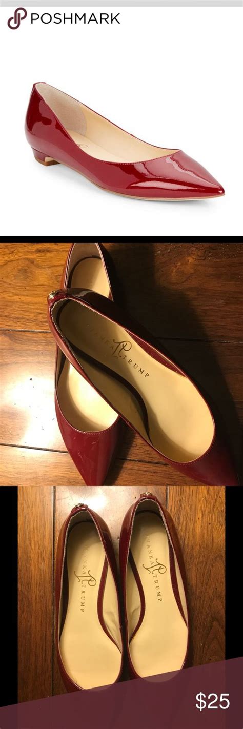 Ivanka Trump Tizzy Red Patent Leather Flats Sz 6m Red Patent Leather