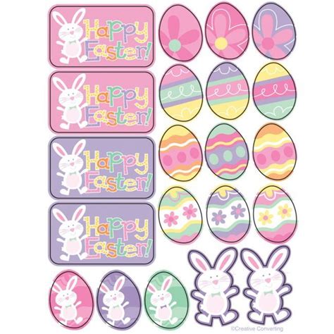 Happy Easter Stickers Easter Stickers Themed Stickers Easter Theme