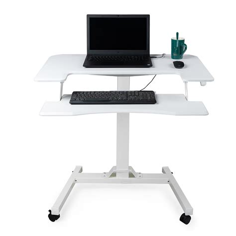 Buy Tomshine Pneumatic Height Adjustable Sit Stand Laptop Desk Movable