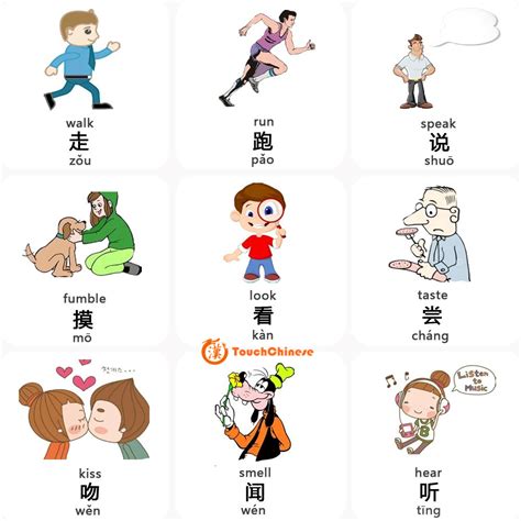 Mandarin Chinese Words List Verbs Touchchinese