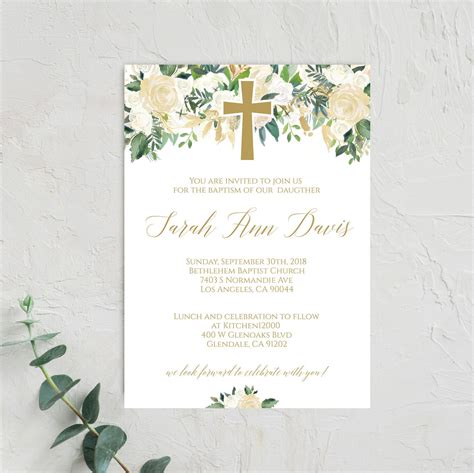 Mi Bautizo Invitation Template Free Invitationpiper78