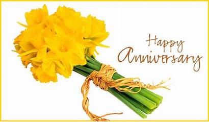 Anniversary Happy Flowers Yellow Ecards Cards Clipart