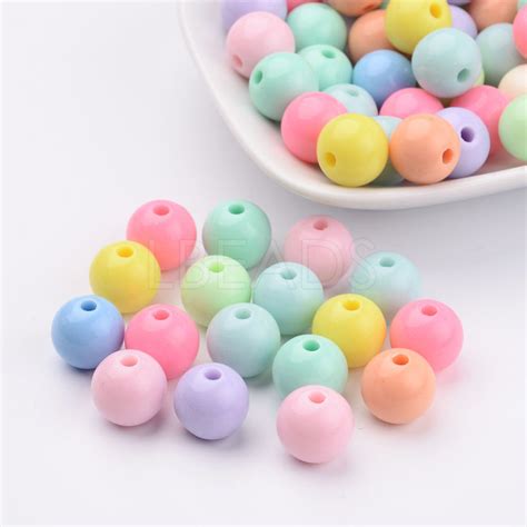 Solid Chunky Bubblegum Acrylic Ball Beads