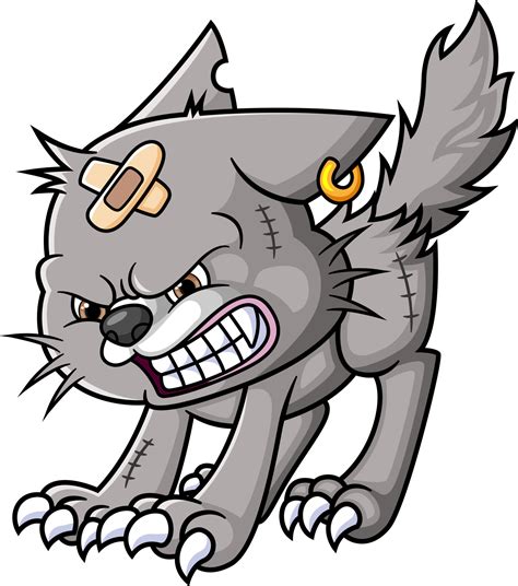 The Angry Cat Cartoon Character 17435947 Vector Art At Vecteezy