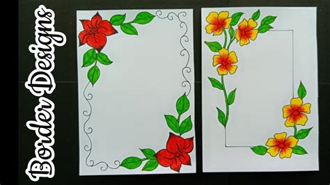 Simple Flower Border Designs For Project