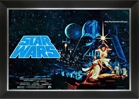 Star Wars Ep Iv A New Hope Vintage Movie Poster Framed Art Print Ebay