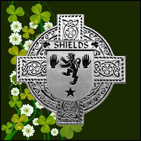 Shields Irish Coat Of Arms Celtic Cross Badge Etsy