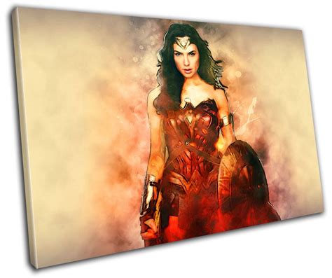 Wonder Woman Movie Art Canvas Print Abstract Art Wall Art Framed