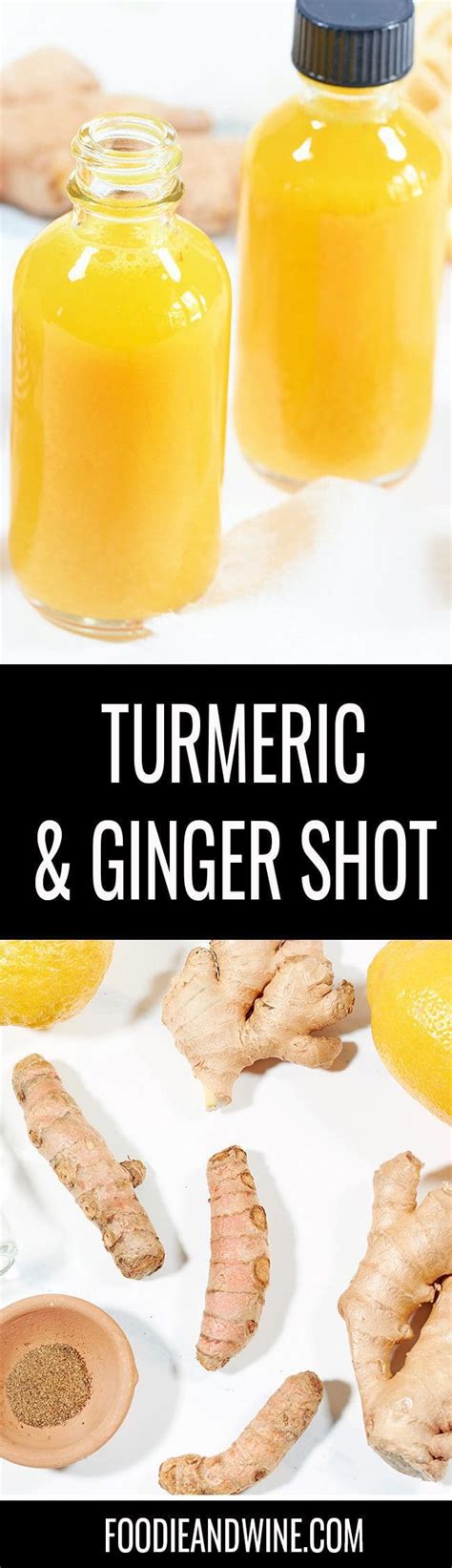 immune boosting ginger and turmeric shots foodie and wine