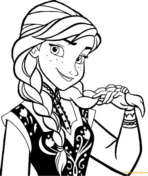 You can download, favorites, color online and print these anna and kristoff escape for free. Best Anna Frozen Coloring Page - Free Coloring Pages Online