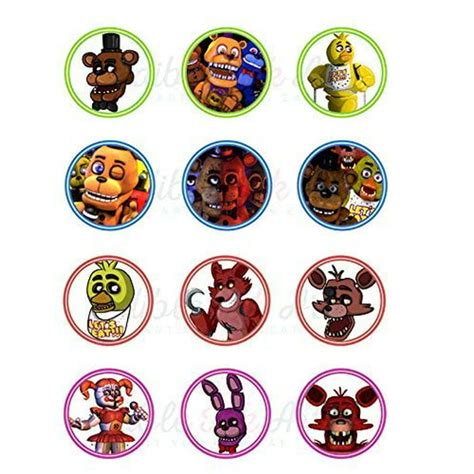 Five Nights At Freddys Cupcake Toppers Free Printable Printable Templates