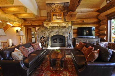 Bear Creek Cabin Rustic Living Room Denver By