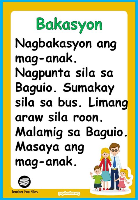 Filipino Reading Materials For Grade 1