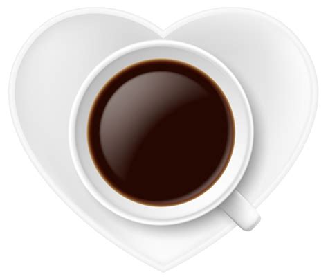 A Cup Of Coffee In The Shape Of A Heart On A Saucer Top View