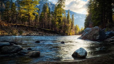 Hdr Mountain River Beautiful Scenery Wallpaper Preview