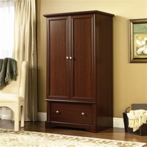 Sauder Palladia Traditional Wooden Wardrobe Armoire In Cherry 1 Fred