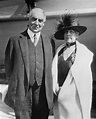 President Warren Harding And His Wife Photograph by Everett