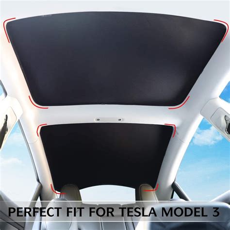 Tesla Model 3 Glass Roof Sunroof Mesh Top Window Sun Blind Shade