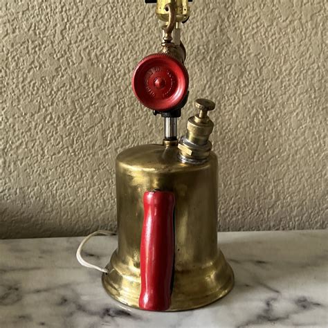 Vintage Repurposed Otto Bernz Co Brass Blow Torch Rochester NY Lamp