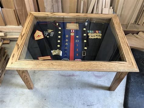 Custom Military Shadow Box Table Local Pickup Only Etsy In 2020